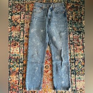 NWOT Levi’s 501 Original Cropped Spotted Jeans